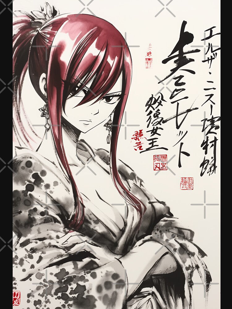 Erza  Sumi-e by AnimeArsenalPrints