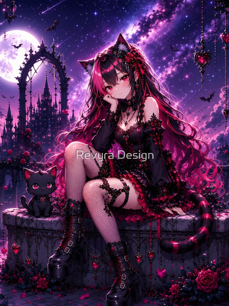 Copy of Copy of Copy of Copy of Copy of Copy of Copy of Copy of Copy of Copy of Copy of  Cute Gothic Anime Girl Everything Sucks by Revyra Design