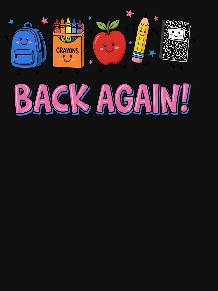 Cute Back To School Supplies Kids Teacher by KroghDs