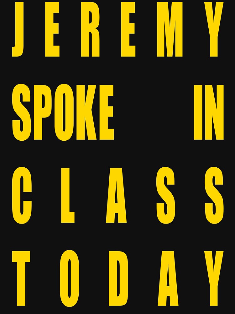 Jeremy Spoke In Class Today by AspectsOfDreams