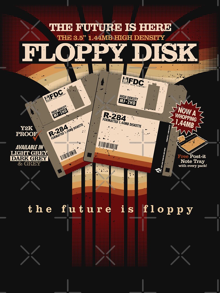Vintage Tech Retro Computing Floppy Disk Humor by Nerd Shizzle