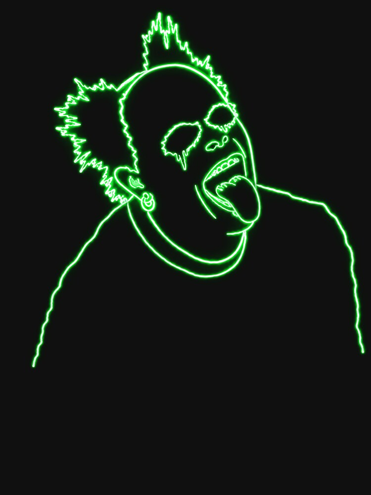 Keith Flint / The Prodigy neon punk outline shirt by curiouschimp