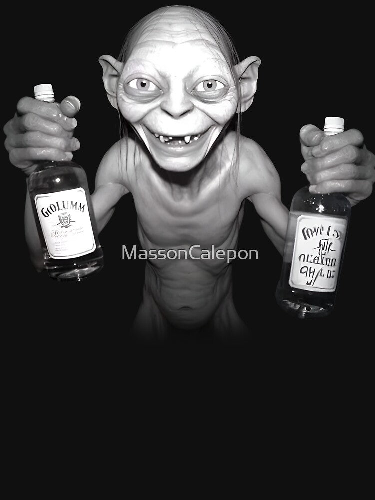 Goblin Drinking Two Bottles, Vintage Fantasy Party by MassonCalepon