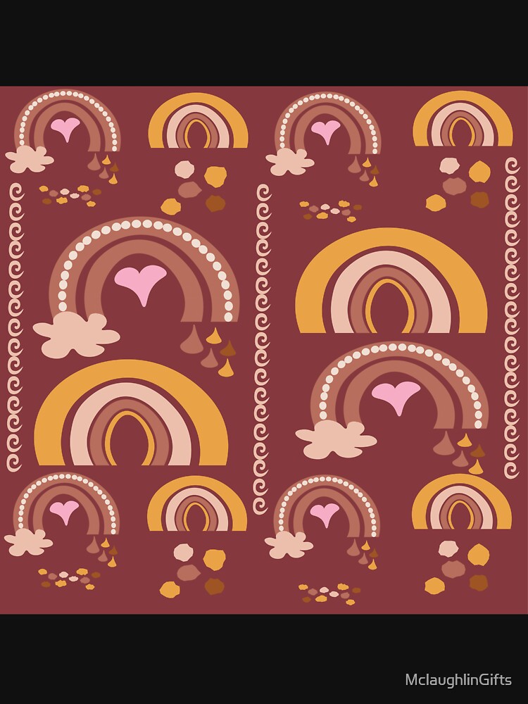 Boho Rainbows Rustic Pattern by MclaughlinGifts