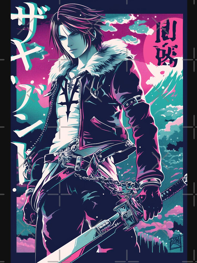 Squall Leonhart Neon Poster by AnimeArsenalPrints