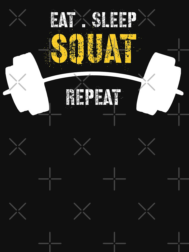 eat , sleep , squat , repeat , funny workout by Drahmed