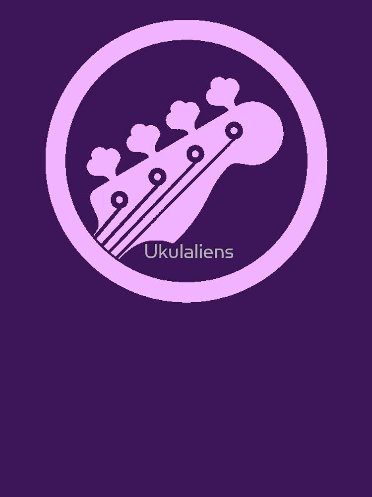 Bass Headstock Bass Guitar Lilac by Ukulaliens