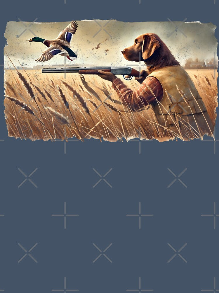 Hunting Dog with Shotgun Surreal Art by AwesomeBeyondLimits