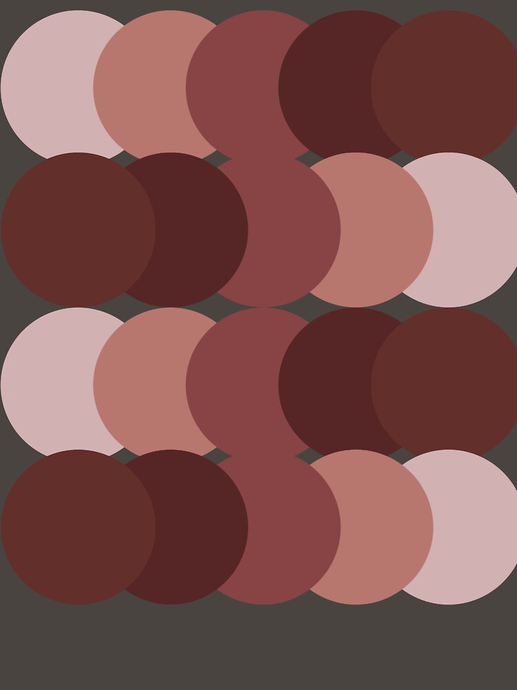 Retro Overlapping Circles – Mid Century Modern Terracotta Pattern by Jyoti-Quotes