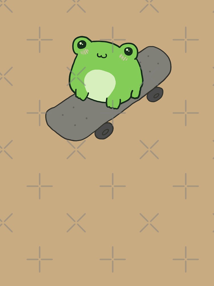 Cute Skateboarding Frog: Kawaii Cottagecore Aesthetic, Perfect Gift for Sports Fans, Kids and Teens by MinistryOfFrogs