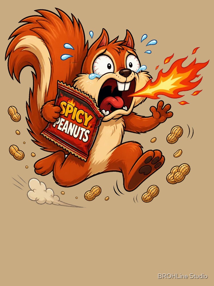 Spicy Peanut Squirrel Cartoon Mascot by BROHLine Studio
