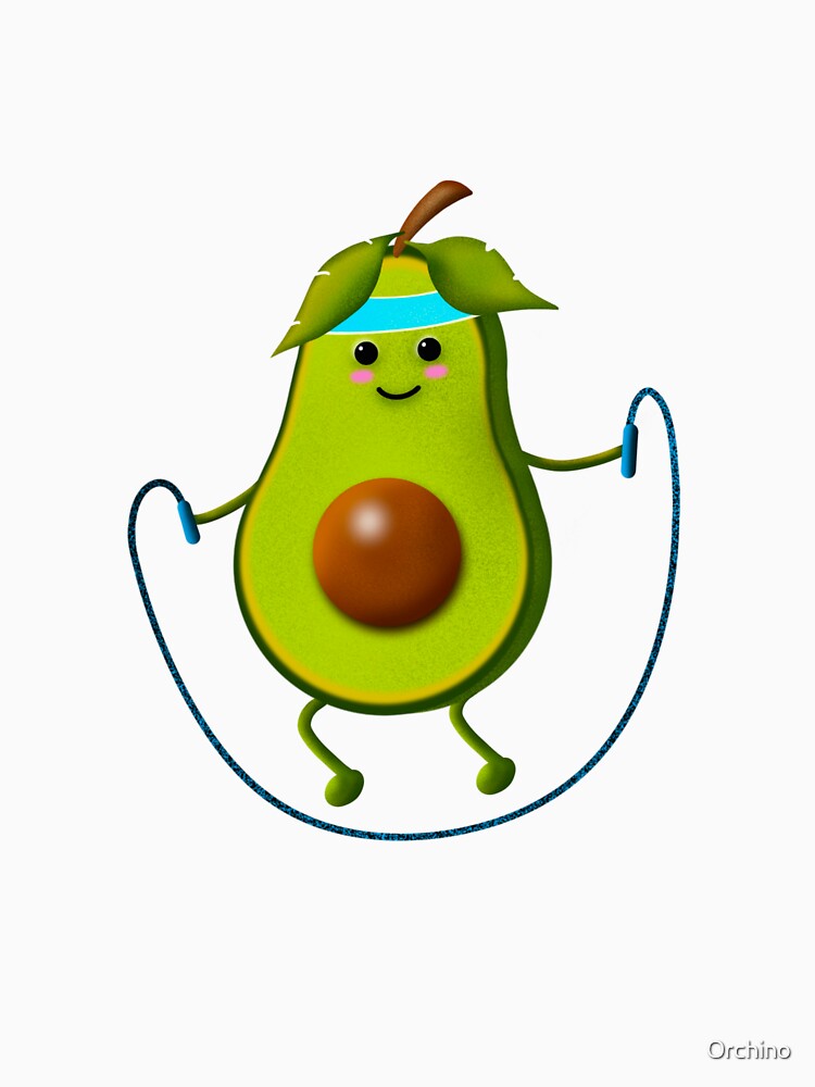 Cute Fitness avocado by Orchino