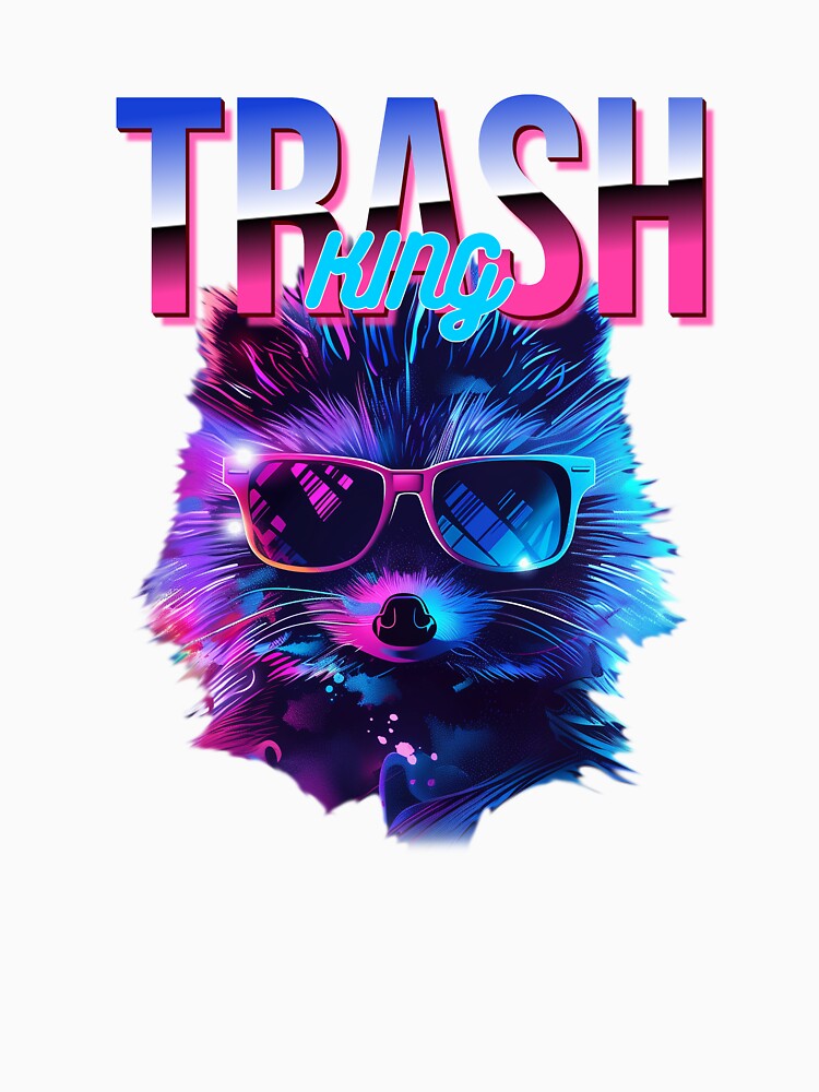 Trash King Crazy Raccoon T-Shirt by BoonandCo