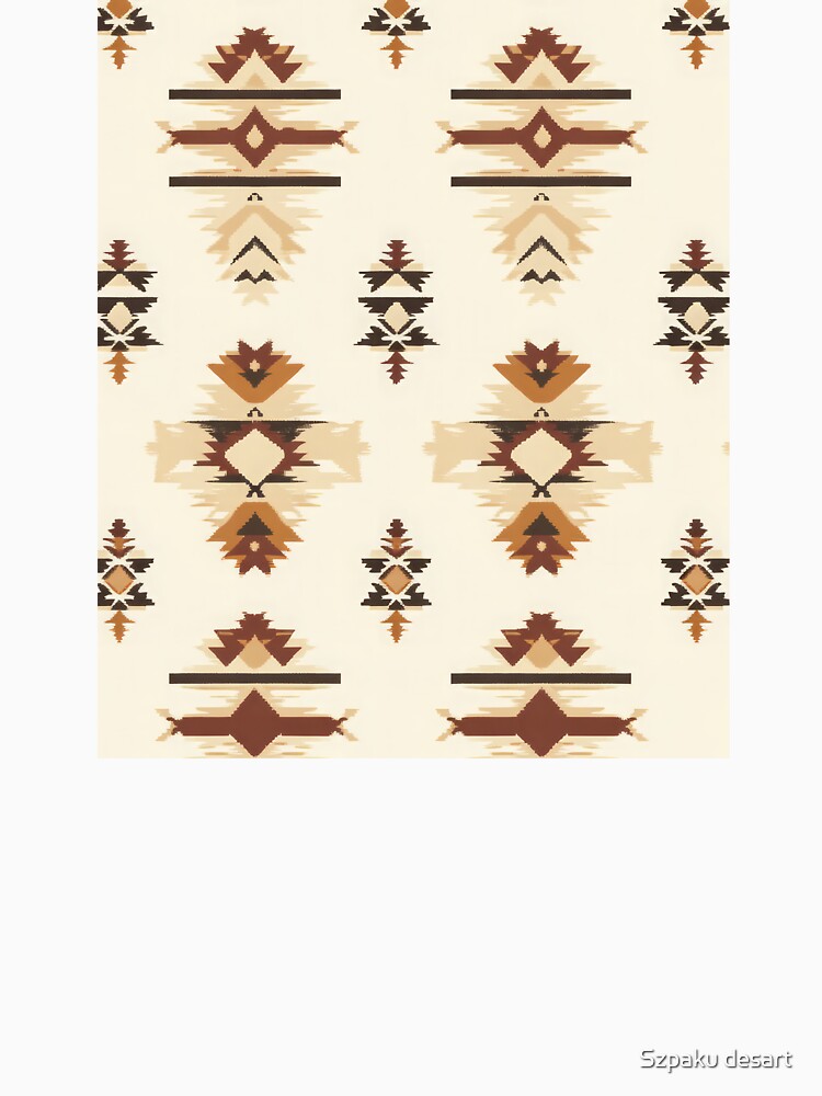 Boho Aztec Geometric Pattern – Earth Tones by Szpaku desart