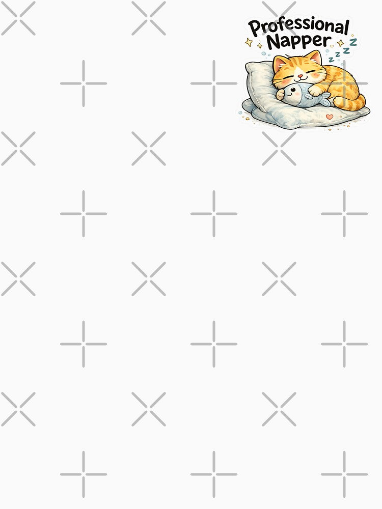 Professional Napper Cat Sticker | Cute Sleeping Orange Cat Meme by Doodle ⭐⭐⭐⭐⭐