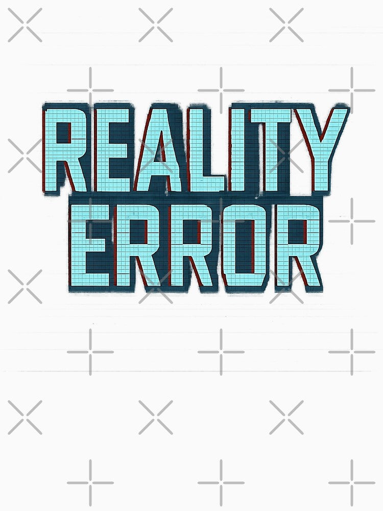 "Reality Error" Glitch Typography T-Shirt – Cyberpunk Neon Futuristic Design by SkyyWorks