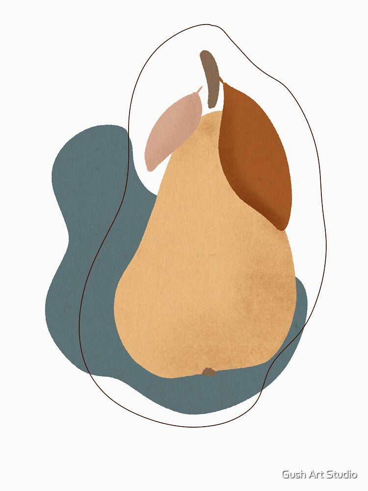 Modern Pear, Fruit illustration by Ana Moguš