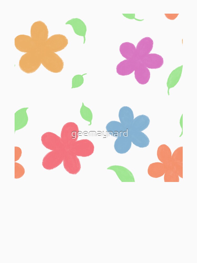 Funky Flowers - blue background by geedesignsstuff