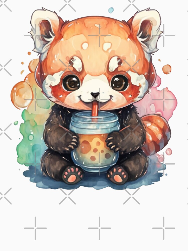 Cute Red Panda Bubble Tea by Krieghorn