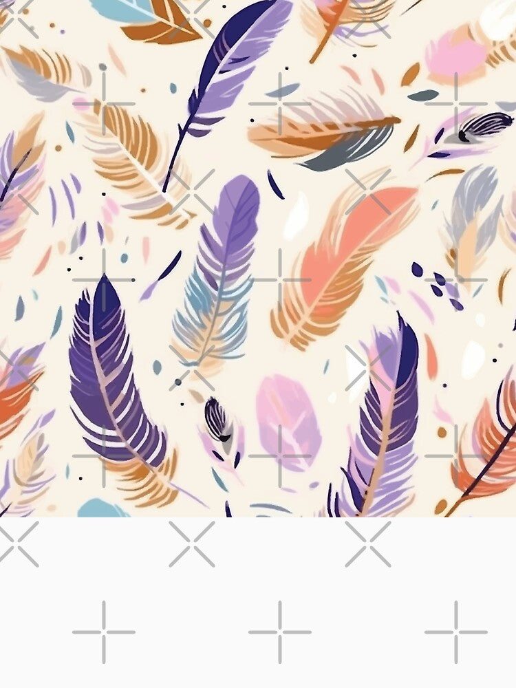 Pretty Pastel Boho Feathers Bohemian Trend Design Bohemian Feather by EmilyFNM3D