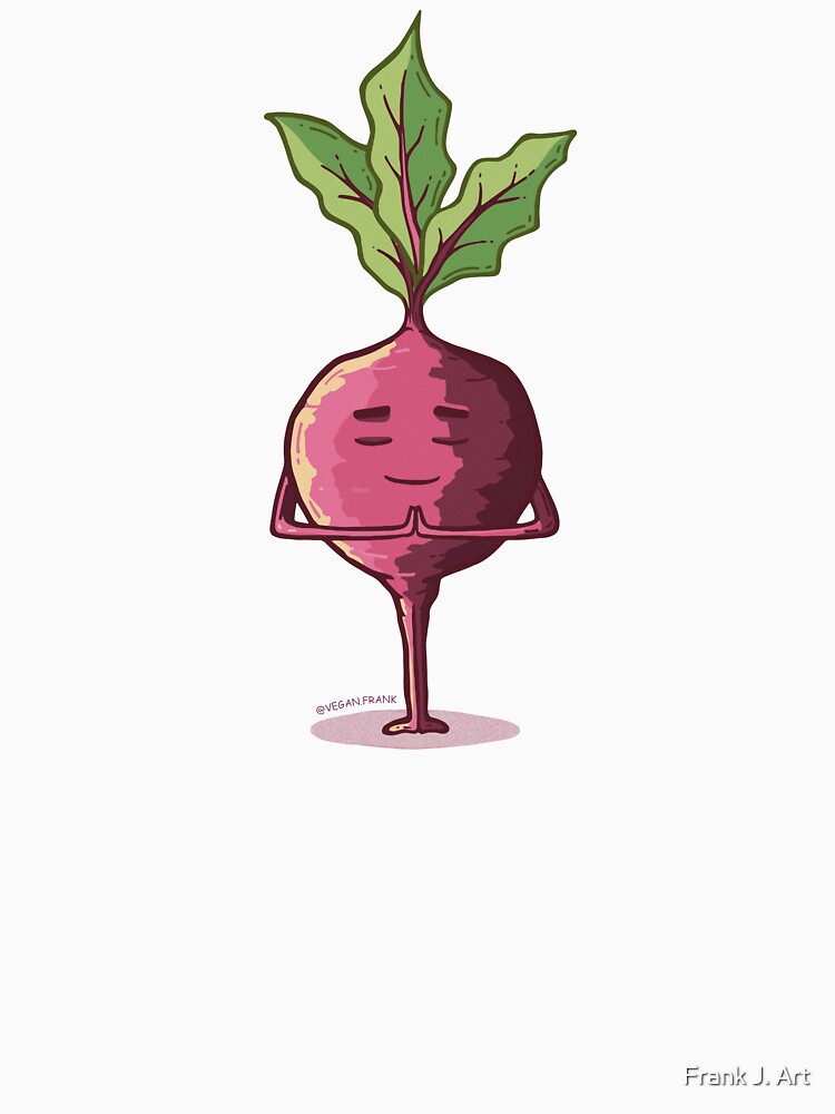 Cute yoga veggies - the beet by Frank J. Art