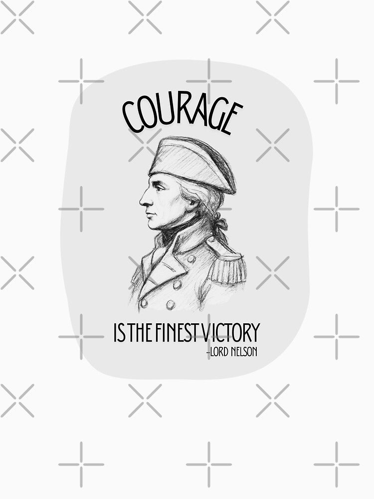 Lord Nelson Minimalist Portrait | Courage Inspired Line Art by NorfolkLegendsandIcons