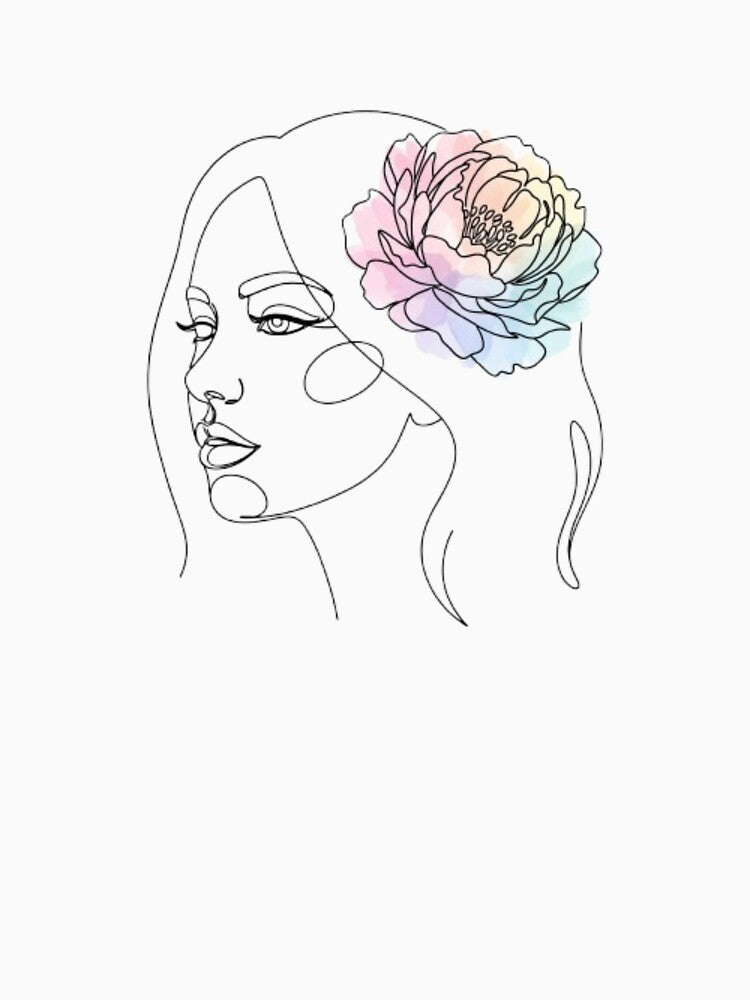 Minimalist Female Face in One Line by Mayverse