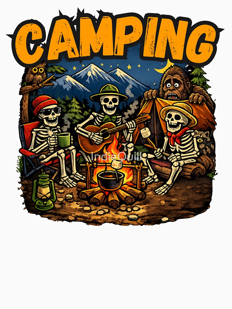 Skeletons Camping by IndieQuill