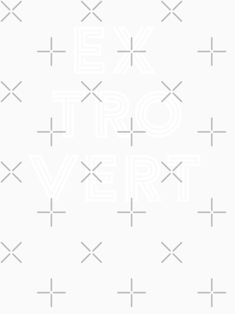 Extrovert - White Print by teeworthy