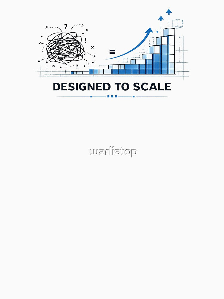 Designed To Scale Startup Growth Strategy Minimal Business T-Shirt by warlistop