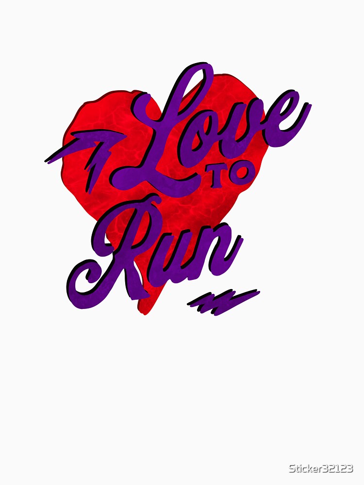 Love to run by Sticker32123