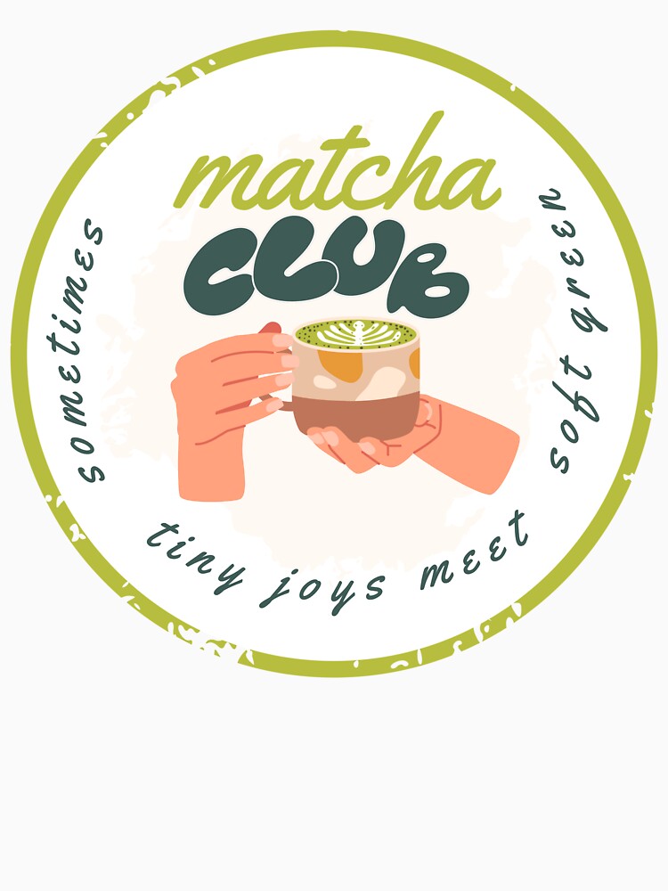 Matcha Club Cute Aesthetic Japanese Drink Logo by Pixels & Vibes