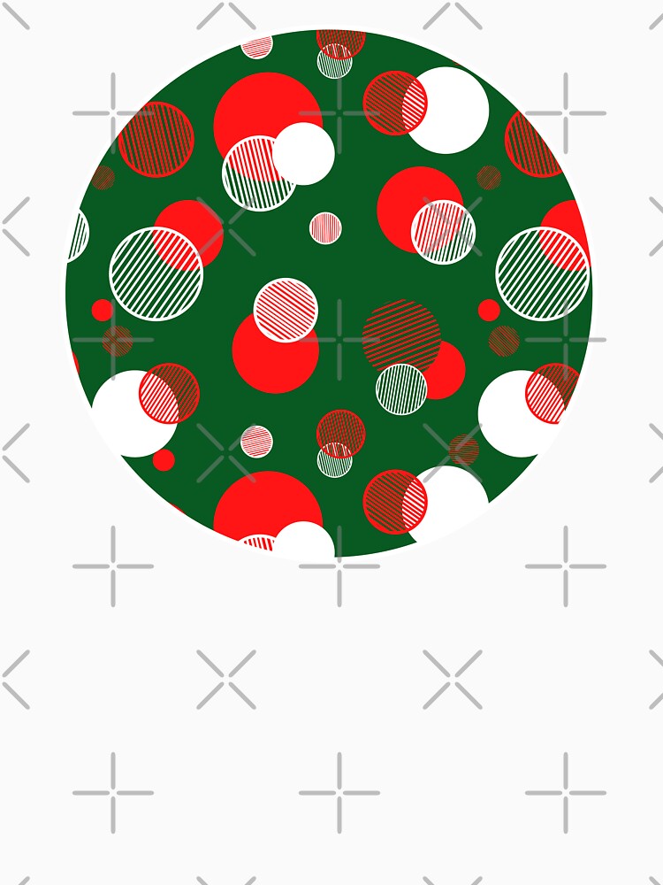 Red and Green Abstract Christmas Circles by ColorPopArtBoutique