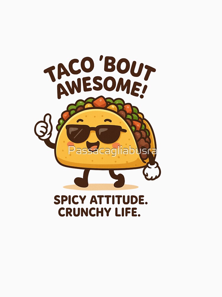 Taco 'Bout Awesome – Kawaii Cool Taco Design by Passacagliabusra