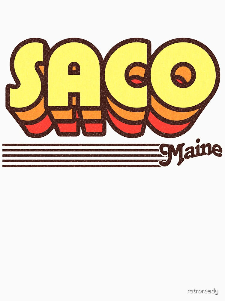 Saco, Maine | Retro Stripes by retroready