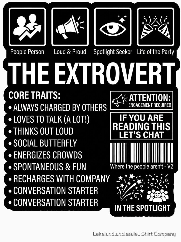 The Extrovert Core Traits – Funny Social Butterfly Definition by lakelandwholes1