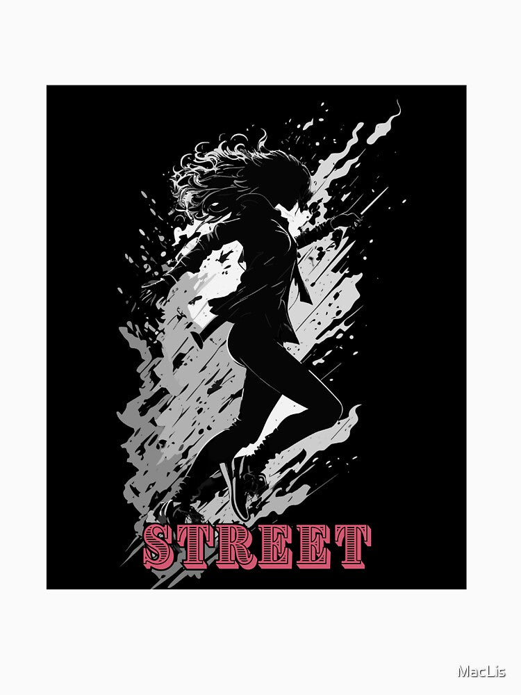 running woman in black and white by MacLis