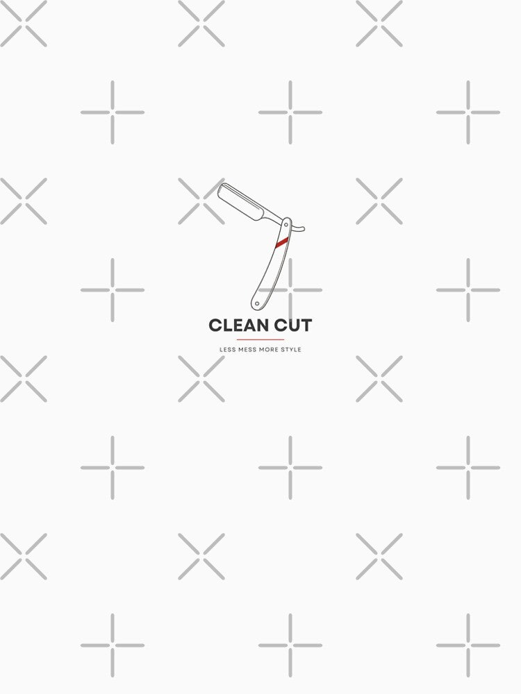 Clean Cut Minimalist Straight Razor Barber Design by Barber MD Culture