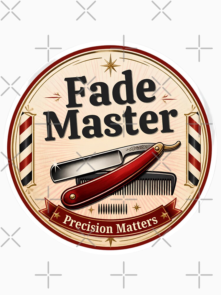 Fade Master Precision Matters Vintage Barber Emblem by Barber MD Culture