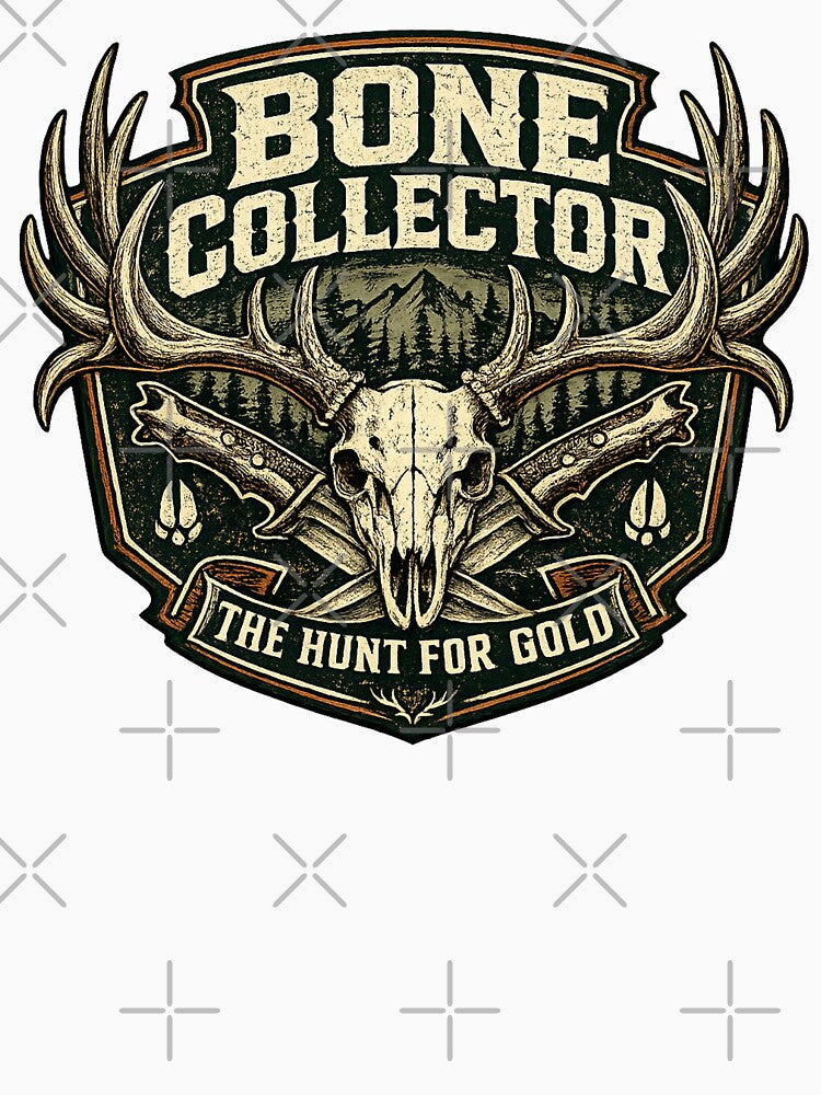 Bone Collector – Vintage Deer Skull Hunting Badge Wilderness Design by SaDesign99