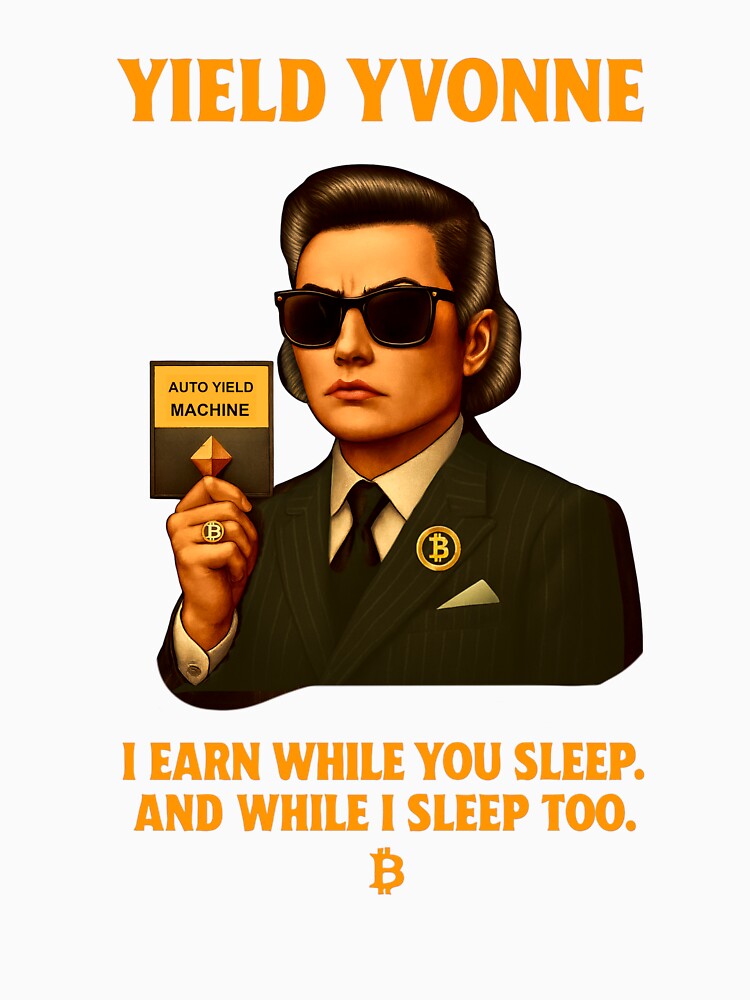 "Yield Yvonne – I Earn While You Sleep" | Crypto Passive Income Design by BitCrop