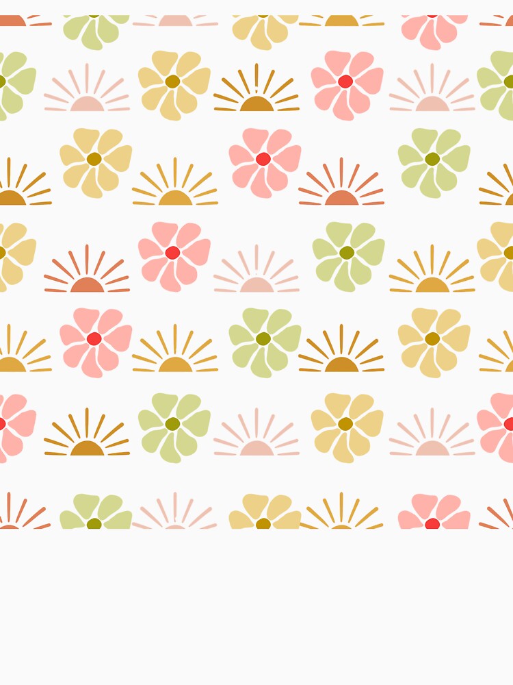 Retro Abstract Flower Pattern by shazdesign24