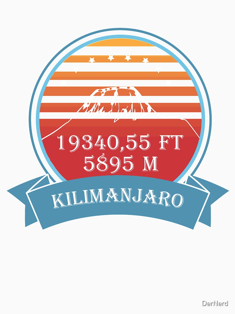 Kilimanjaro mountain nature mountaineer Tanzania retro by DerNerd