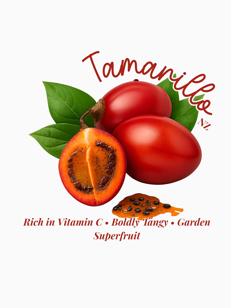 Tamarillo Fruitcore Retro Art Design by CottonandQuill