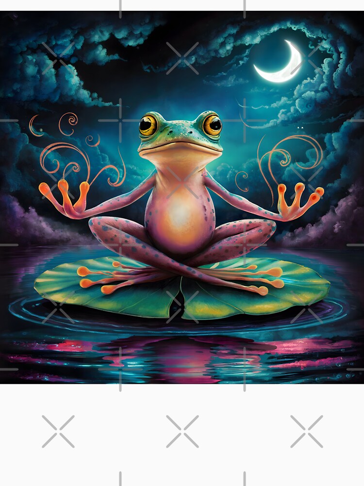 Cute Yoga Frog by JujuMaeDesigns