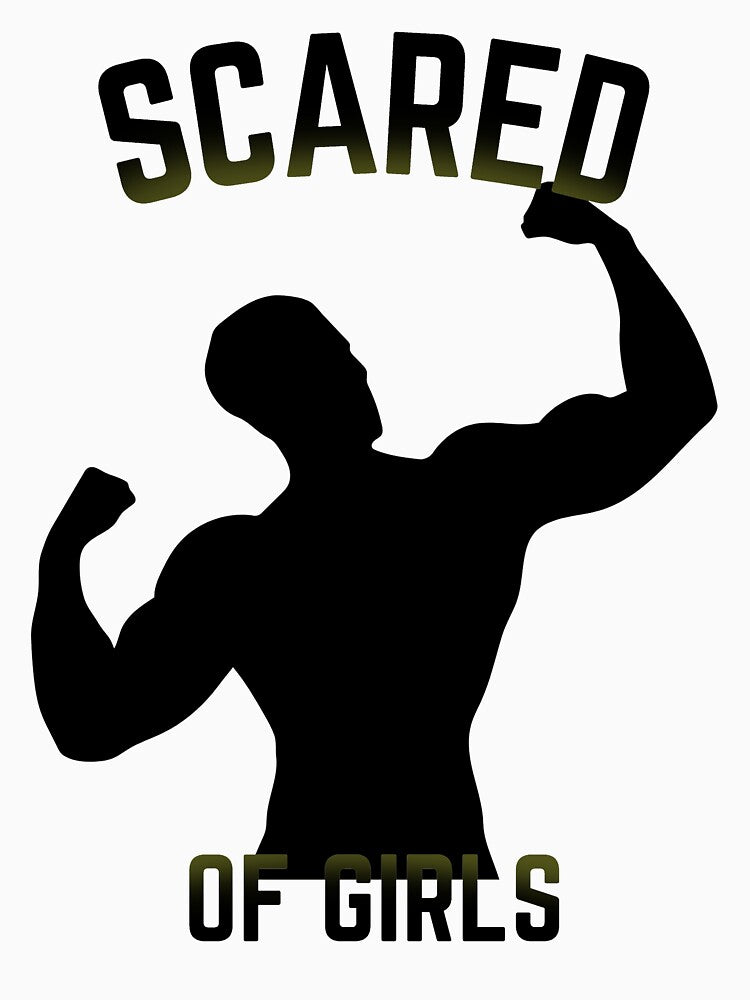 Scared Of Girls Gym Bro Meme Shirt - Funny Bodybuilding Pump Cover, Vintage Lifting Tee by AuraInkCo
