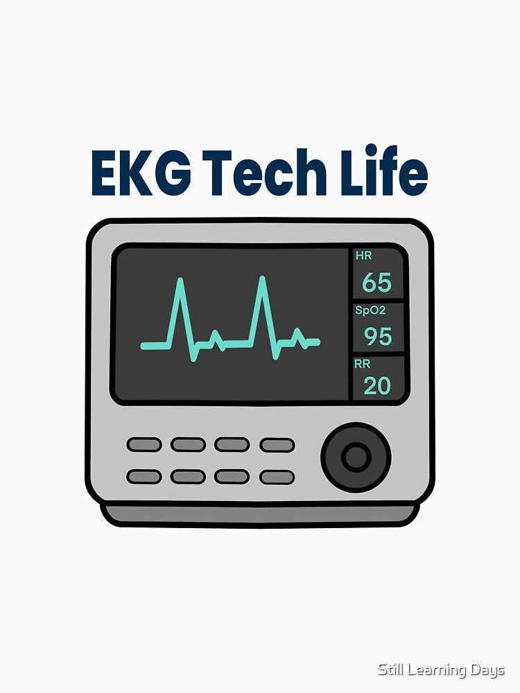 EKG Tech Life ECG Illustration – Cardio Tech Gift by Still Learning Days