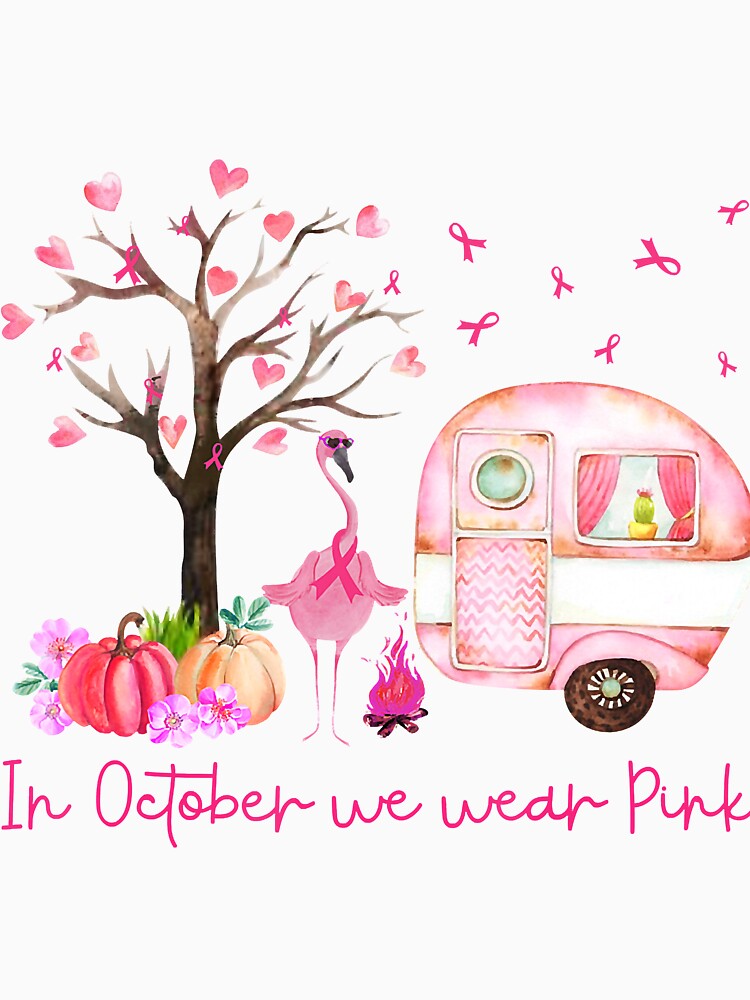 In October We Wear Pink Flamingo Camping by JonesErin