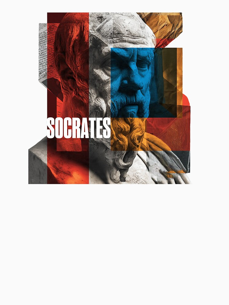 Socrates Greek Philosopher Contemporary Collage Art by OzzFrequency