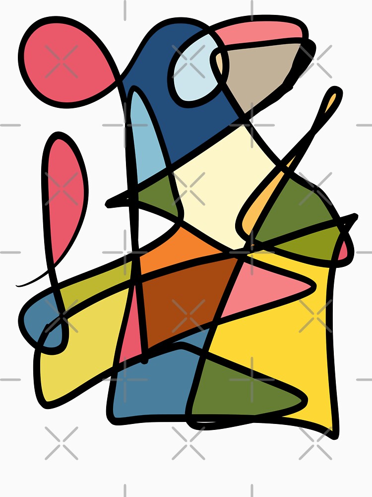 Modern Abstract Line Art Print | Colorful Geometric Contemporary Artwork | Minimalist Mid-Century Inspired Design by Tanuja  Sharma